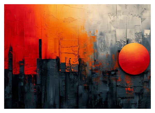 Obraz - Abstrakcyjny obraz miasta (70x50 cm)