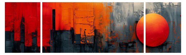 Obraz - Abstrakcyjny obraz miasta (170x50 cm)