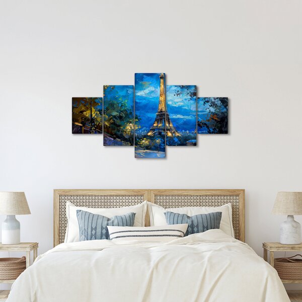 Obraz - Obraz olejny przedstawiający wieżę Eiffla (125x70 cm)