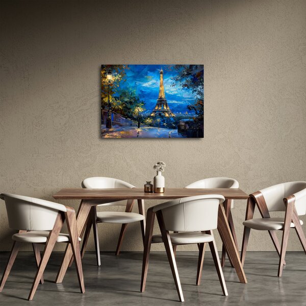 Obraz - Obraz olejny przedstawiający wieżę Eiffla (70x50 cm)
