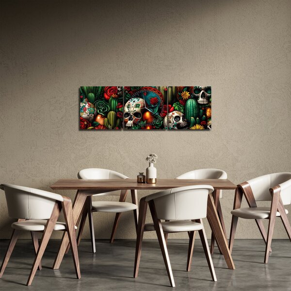 Obraz - Meksykańska koncepcja (z zegarem) (90x30 cm)