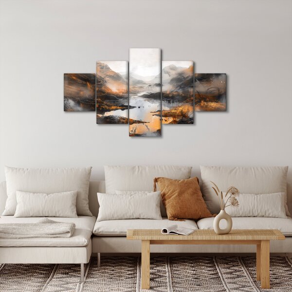 Obraz - Malowanie górskich krajobrazów (125x70 cm)