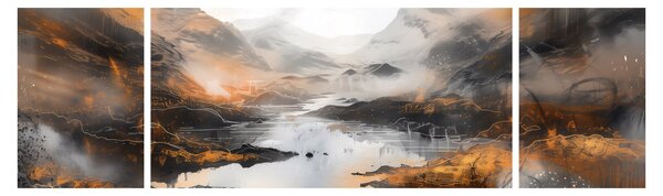 Obraz - Malowanie górskich krajobrazów (170x50 cm)
