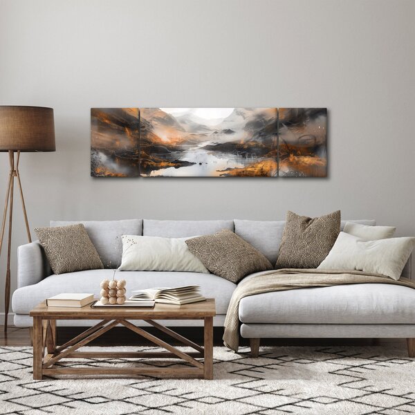 Obraz - Malowanie górskich krajobrazów (170x50 cm)