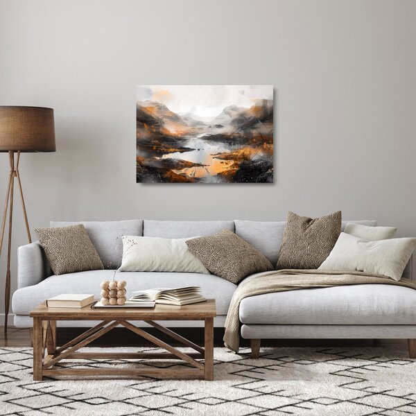 Obraz na szkle - Malowanie górskich krajobrazów (70x50 cm)