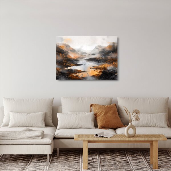 Obraz na szkle - Malowanie górskich krajobrazów (70x50 cm)
