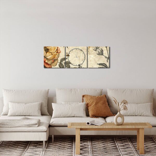 Obraz - Bee Meadow (z zegarem) (90x30 cm)