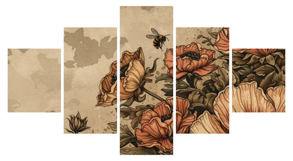 Obraz - Bee Meadow II. (125x70 cm)
