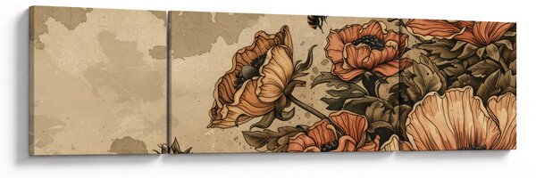 Obraz - Bee Meadow II. (170x50 cm)
