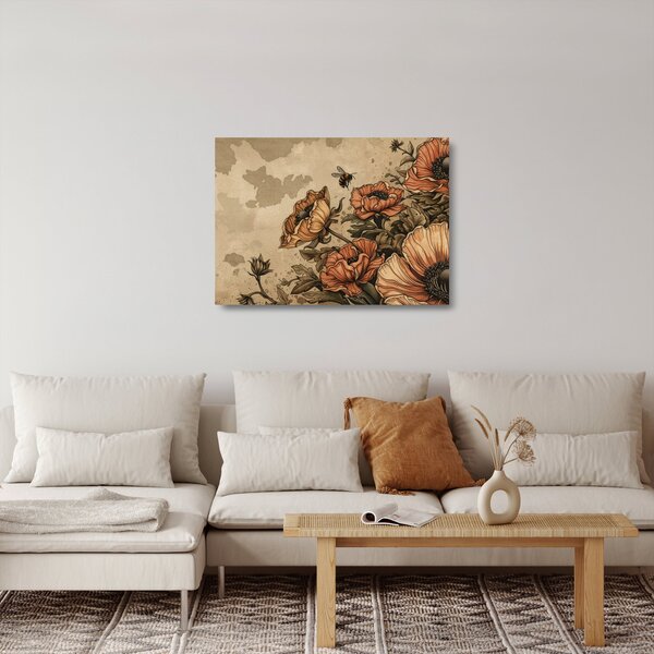 Obraz na szkle - Bee Meadow II. (70x50 cm)