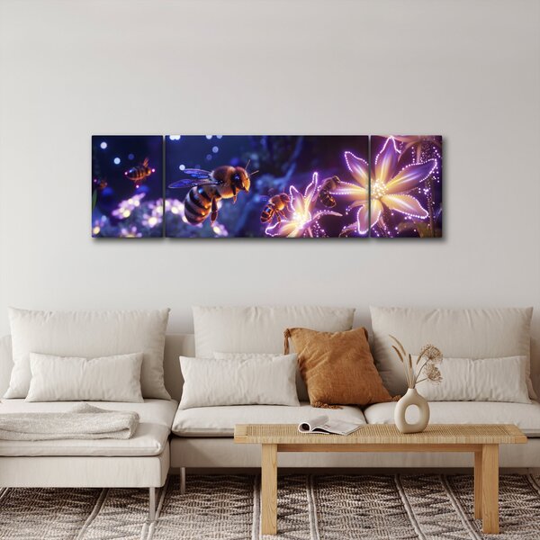 Obraz - Bee Meadow III. (170x50 cm)