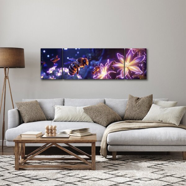 Obraz - Bee Meadow III. (170x50 cm)