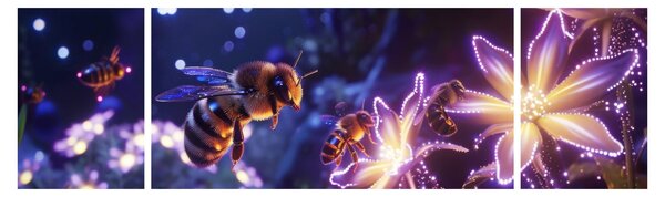 Obraz - Bee Meadow III. (170x50 cm)