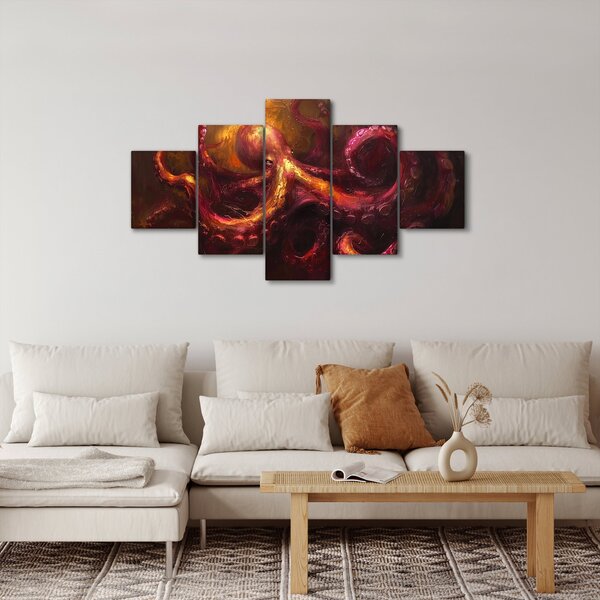 Obraz - Ośmiornica, obraz olejny (125x70 cm)