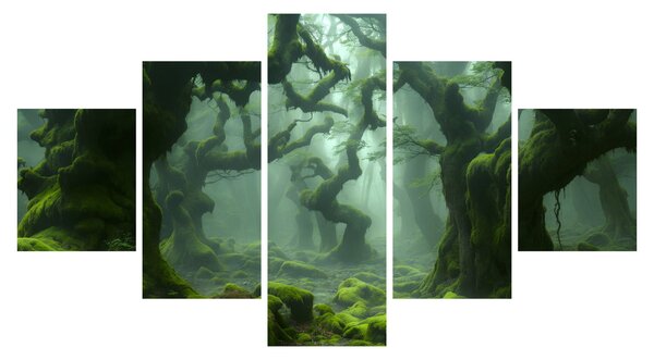 Obraz - Las porośnięty mchem (125x70 cm)