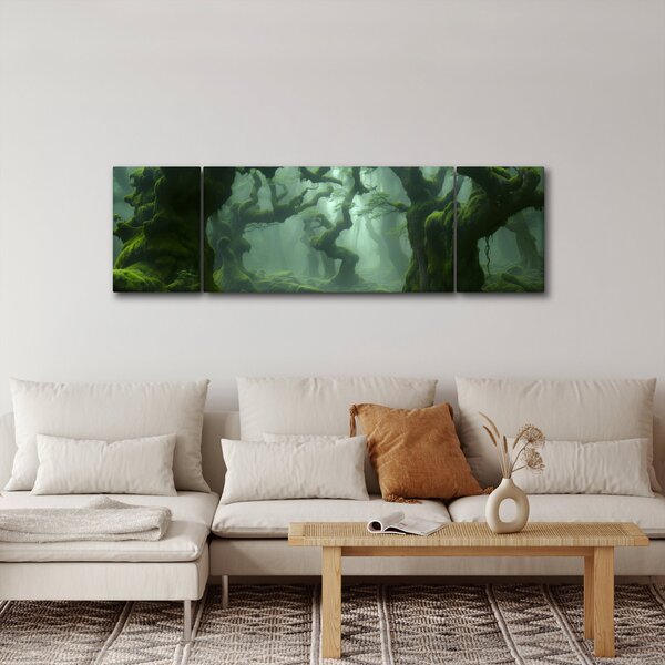 Obraz - Las porośnięty mchem (170x50 cm)