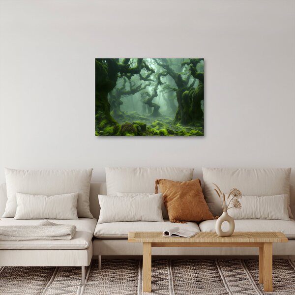 Obraz - Las porośnięty mchem (70x50 cm)