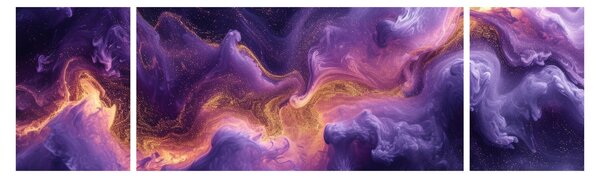 Obraz - Fioletowa Mgławica (170x50 cm)