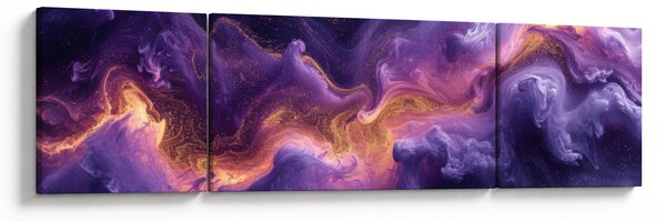Obraz - Fioletowa Mgławica (170x50 cm)