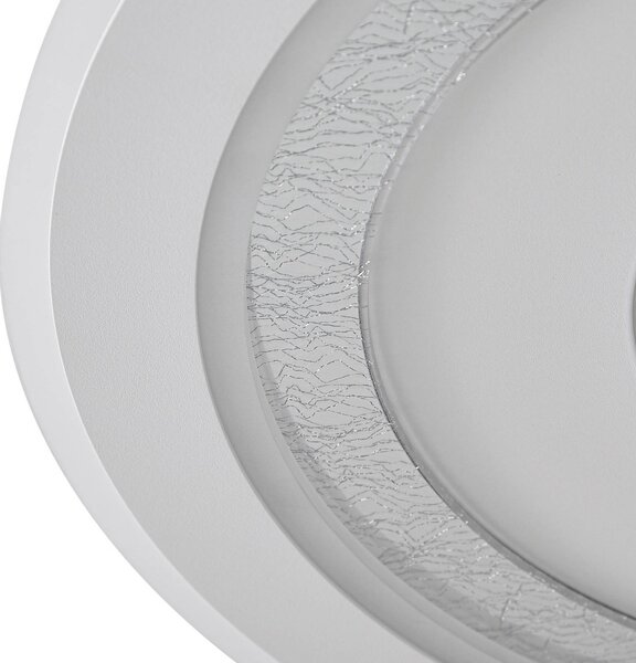 Lampa sufitowa LED Lorvik Lindby, możliwość ściemniania, biały / opal, salon / jadalnia, metal, nowoczesny