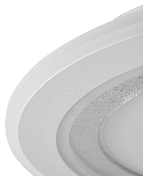 Lampa sufitowa LED Lorvik Lindby, możliwość ściemniania, biały / opal, salon / jadalnia, metal, nowoczesny