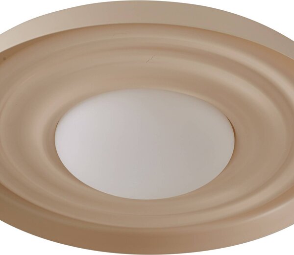Kinkiet LED Waves Lindby, kremowy / amber, salon / jadalnia, metal, nowoczesny