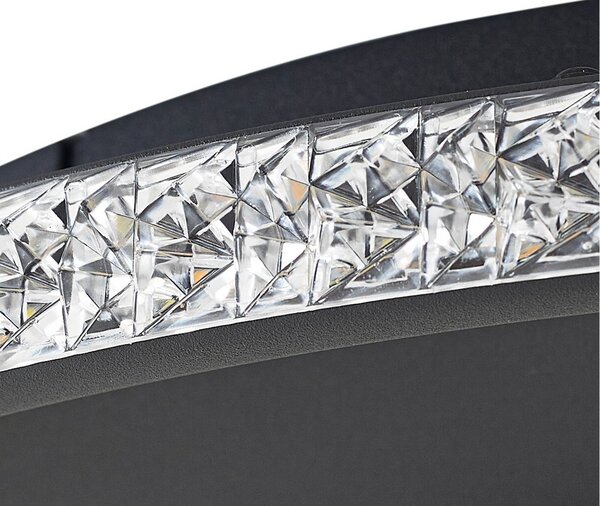 Lampa sufitowa LED Inessa Lindby, możliwość ściemniania, czarny, salon / jadalnia, metal, nowoczesny