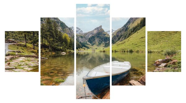 Obraz - Seealpsee, jezioro w Szwajcarii (125x70 cm)