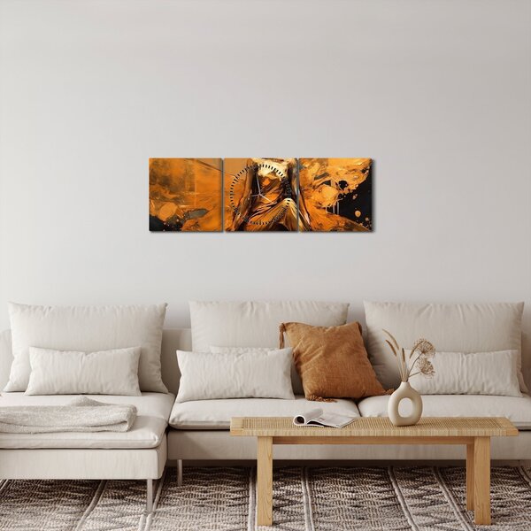 Obraz - Abstrakcja wróżki (z zegarem) (90x30 cm)