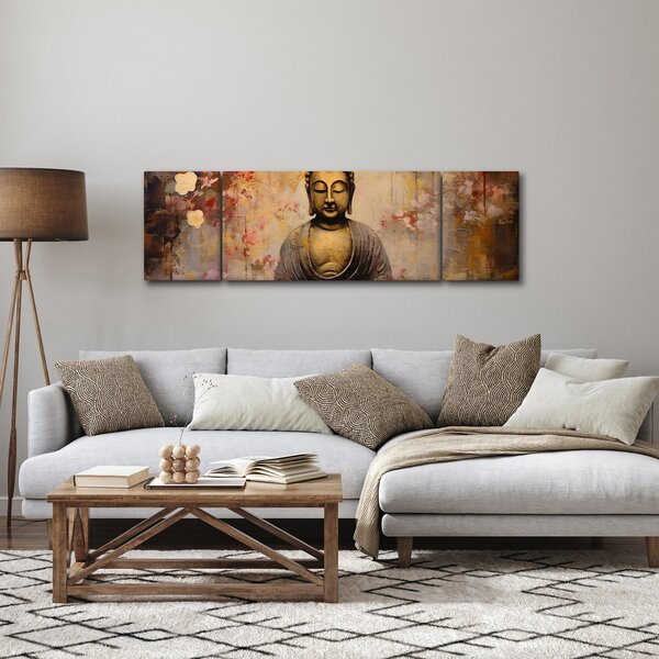 Obraz - Budda, malarstwo (170x50 cm)