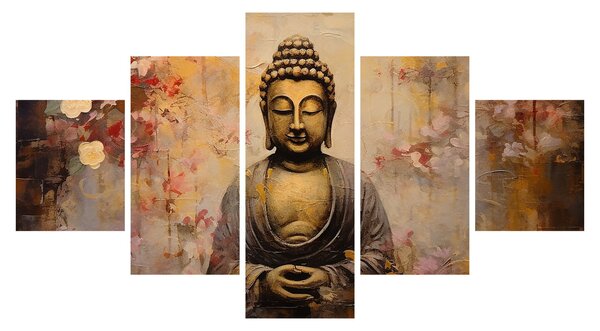 Obraz - Budda, malarstwo (125x70 cm)
