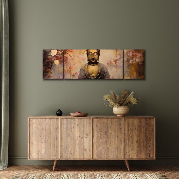 Obraz - Budda, malarstwo (170x50 cm)