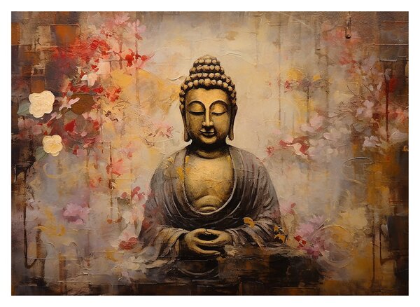 Obraz na szkle - Budda, malarstwo (70x50 cm)