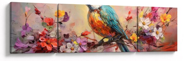 Obraz - Malowanie ptaka (170x50 cm)