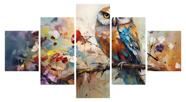 Obraz - Malowana sowa (125x70 cm)