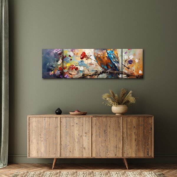 Obraz - Malowana sowa (170x50 cm)
