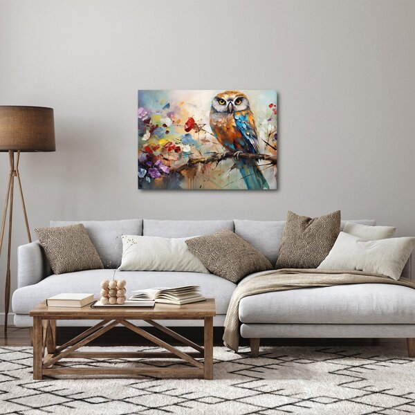 Obraz - Malowana sowa (70x50 cm)