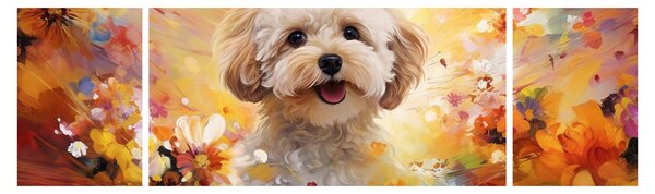Obraz - Szczęśliwy pies (170x50 cm)