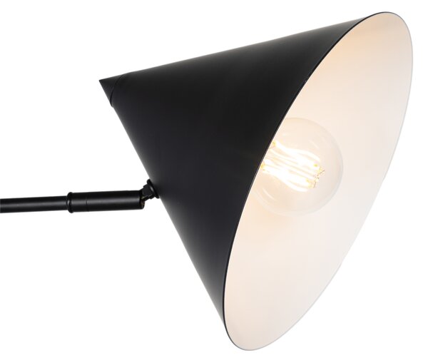 Designerska lampa ścienna czarna regulowana - Triangolo