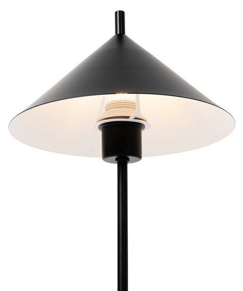 Designerska lampa stołowa czarna - Triangolo