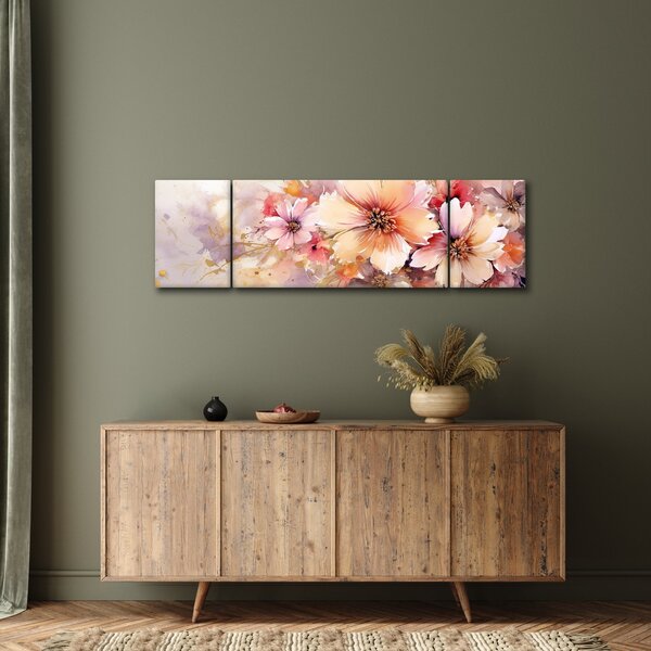 Obraz - Kwiaty (170x50 cm)