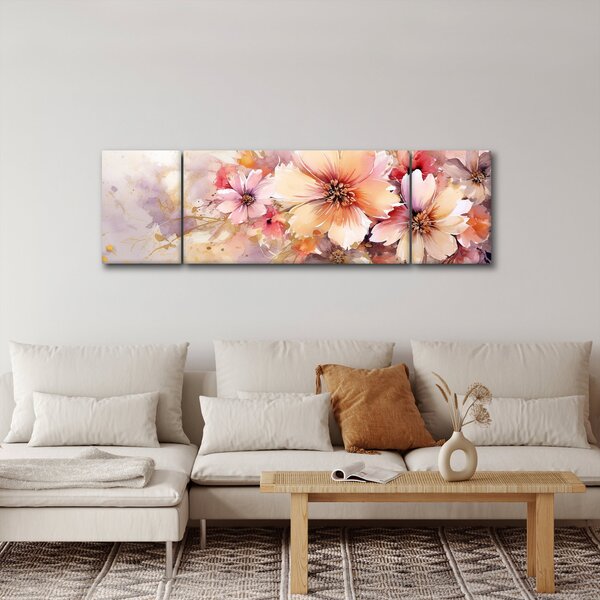 Obraz - Kwiaty (170x50 cm)
