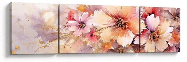 Obraz - Kwiaty (170x50 cm)