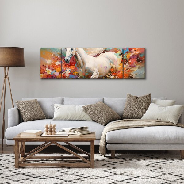 Obraz - Malowanie konia (170x50 cm)