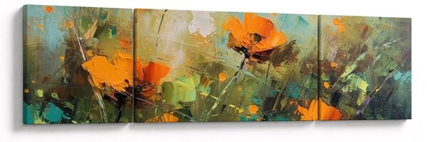 Obraz - Kwiaty (170x50 cm)