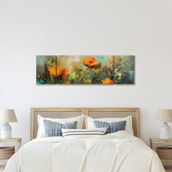 Obraz - Kwiaty (170x50 cm)