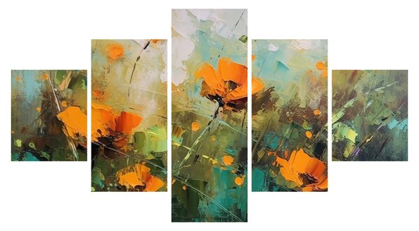 Obraz - Kwiaty (125x70 cm)