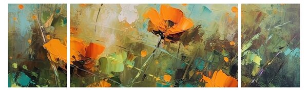 Obraz - Kwiaty (170x50 cm)