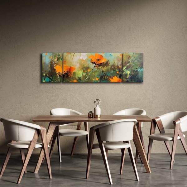 Obraz - Kwiaty (170x50 cm)