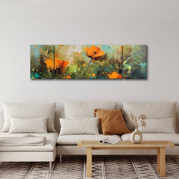 Obraz - Kwiaty (170x50 cm)